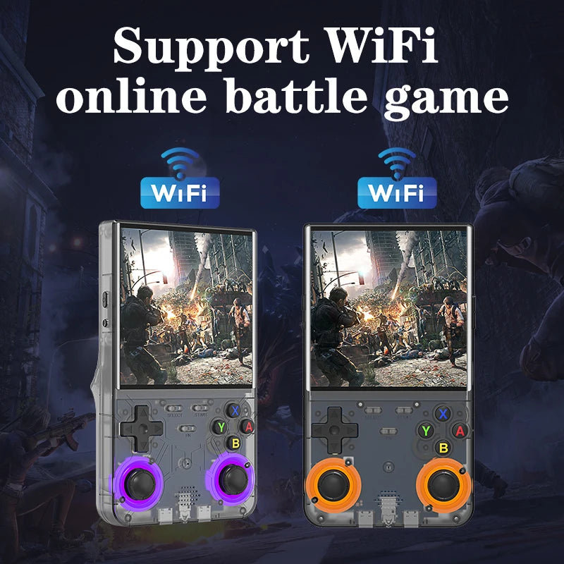 R36 Ultra Console Portable Retro Game 4‘’ IPS Screen Handheld Game Players Emulator Pocket Video Player 64G/128G
