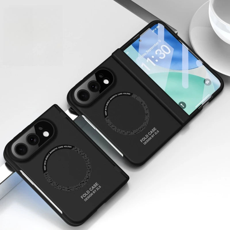 Full Cover For Magsafe Case Hinge Protection For iPhone Duo 2026 Magnetic Free Folding Phone Shell With Front Screen Protector