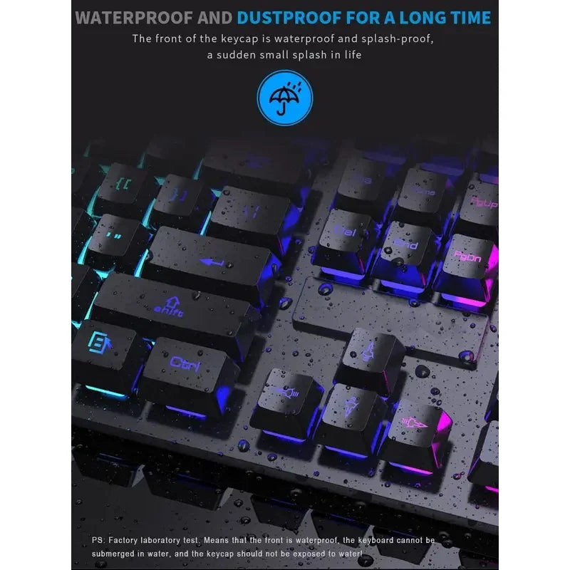 RGB Wired Mechanical Keyboard 104 Keys of Backlit Key Caps Gaming and Office Keyboard For Microsoft Windows and Apple IOS System