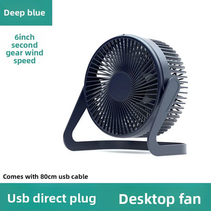 5 6 8 Inch USB Powered Mini Desktop Fan Strong Wind Quiet Portable Table Cooling Fan For Office Bedroom Dorm Student Home Use