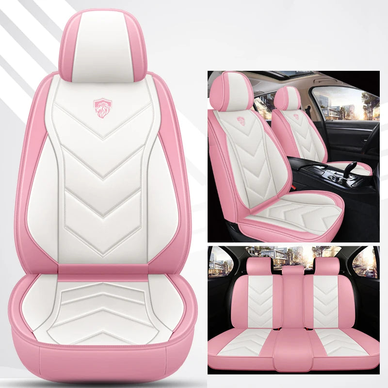 Leather Car Seat Covers For Fiat Toro Bravo Freemont 500 Argo Seat Leon Ibiza Arona BMW E39 Auto Interior Accesorios Waterproof