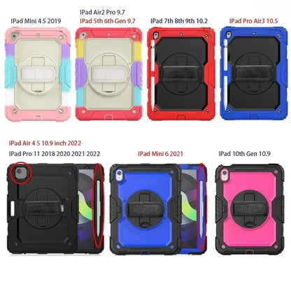 Case For iPad A16 10th 11th Generation 7/8/9th 10.2 Pro 11 12.9 Air 11 13  Air5 4  Mini 7 6 5 4 Shockproof Stand Kids Safe Cover