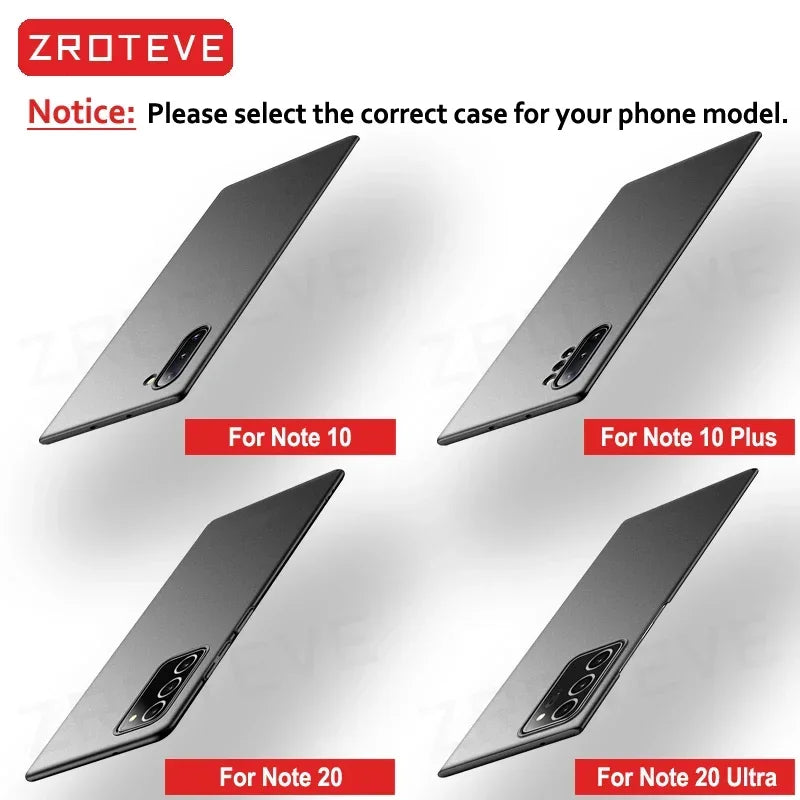 For Samsung Note9 ZROTEVE Slim Hard PC Matte Cover For Samsung Galaxy Note 20 8 9 10 Plus S20 S21 FE S22 S23 S24 S25 Ultra Case