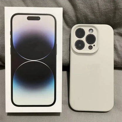 Camera lens Liquid Silicone Phone Case For iPhone 16  15 11 14 13 Pro Max Cases For iPhone 12 11 Pro 15 14 Plus Protection Cover