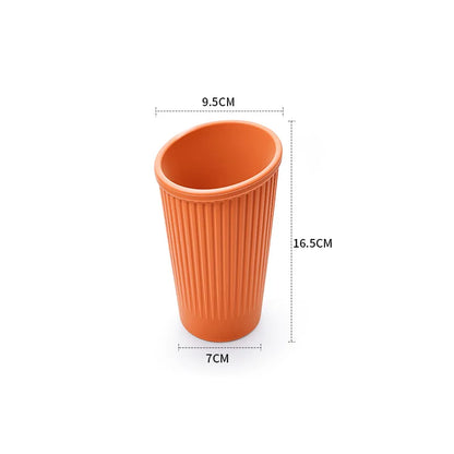 New Vertical Striped Silicone Car Trash Cup & Storage Bucket No Installation Needed Portable Waste Holder for All Auto Models