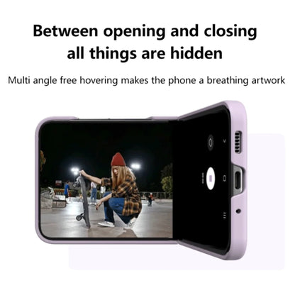 Luxury Large Window Gradient Color Silicone Ring Protect Phone Case For Samsung Galaxy Z Flip 8 7 6 5 Z Flip7 FE Skin Feel Cover