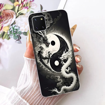For Samsung Galaxy Note 10 Lite Case SM-N770F Luxury Flowers Painted Cover Soft Silicone Case For Samsung S10 Lite SM-G770F Bags
