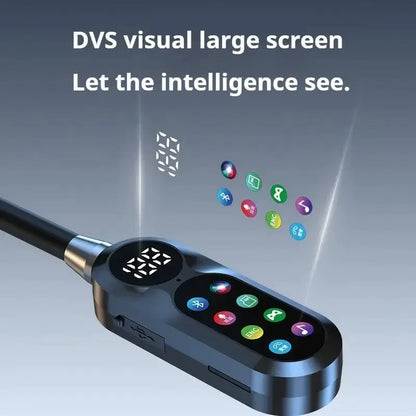 HD Screen Earphones Bluetooth 5.4 Headphones Neckband Headsets TWS Wireless Earbuds HiFi Stereo Voice Assistant Support TF Play
