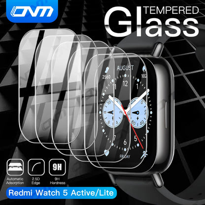 9H Premium Tempered Glass for Xiaomi Redmi Watch 5 4 Lite / Active Smart Watch Clear HD Glass Screen Protector Film Accessories