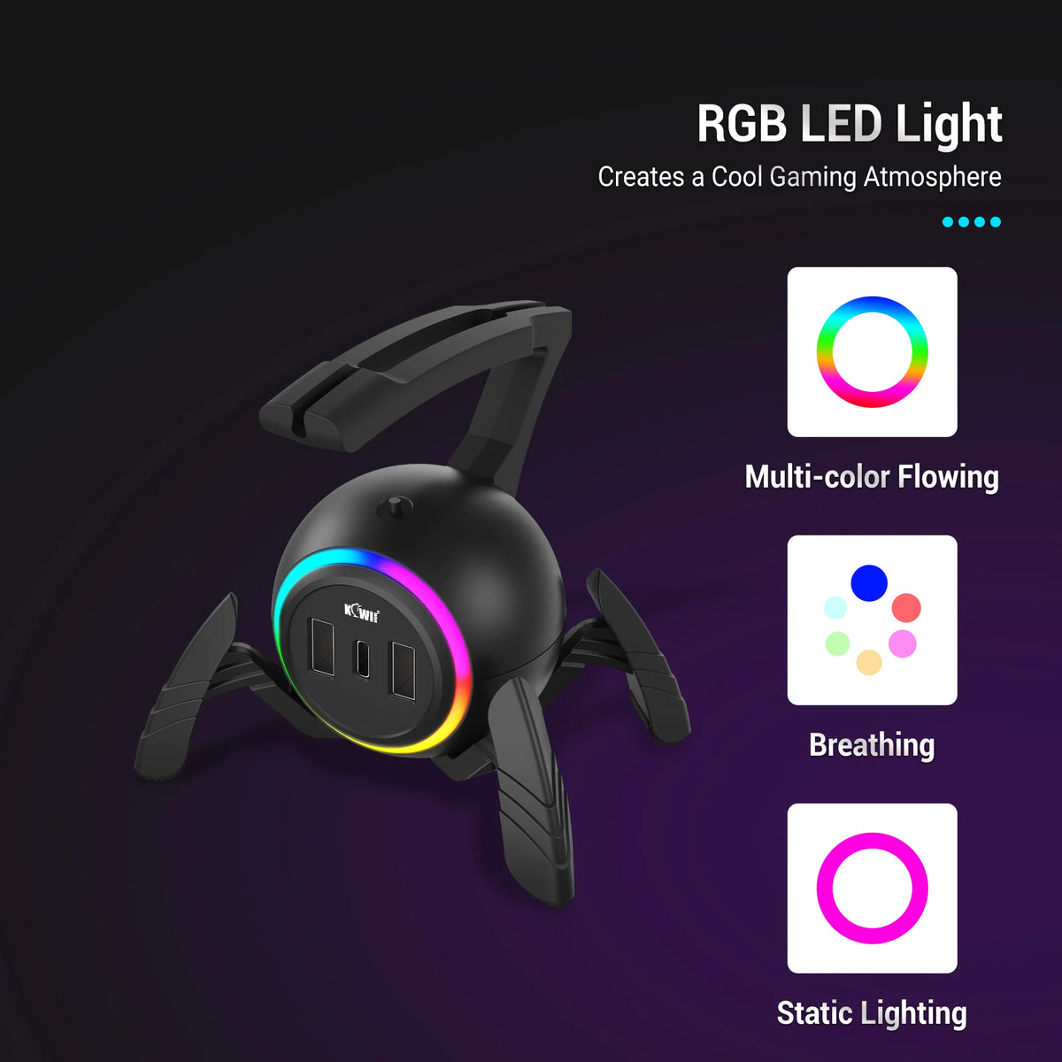New Mouse Cable Holder RGB Light Gaming Mouse Bungee Cord Clip Wire Organizer Flexible For E-sports Mice Perfect Playing Game