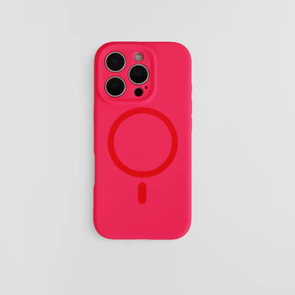 Magnetic Solid Color Liquid Silicone MagSafe Phone Case for iphone 17Pro Max 16 15 15Pro 14 13 Skin Feel Wireless Charging Cover