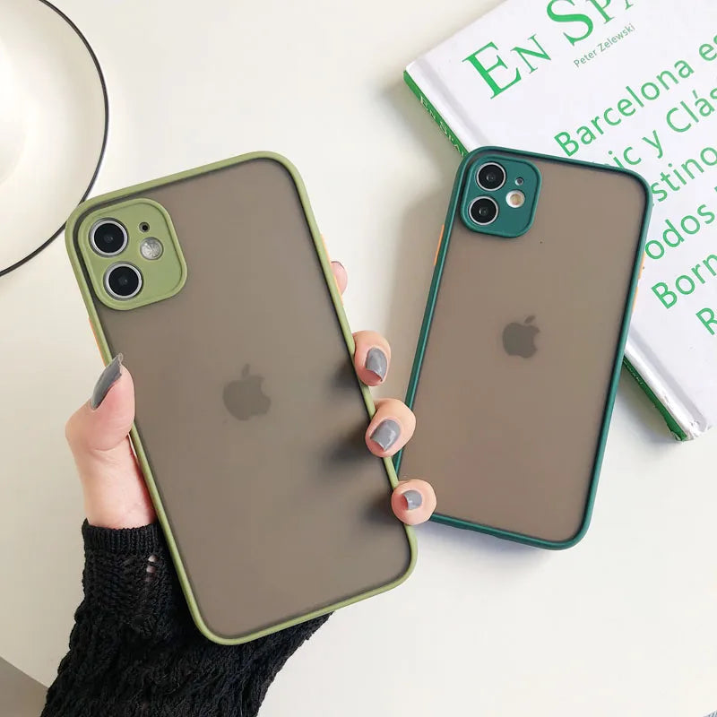 Matte Shockproof Phone Case For iPhone 18 17 Pro Max 16 13 15 11 12 14 Plus XS XR X 7 8 Plus Air Hard PC Back Fundas Cover