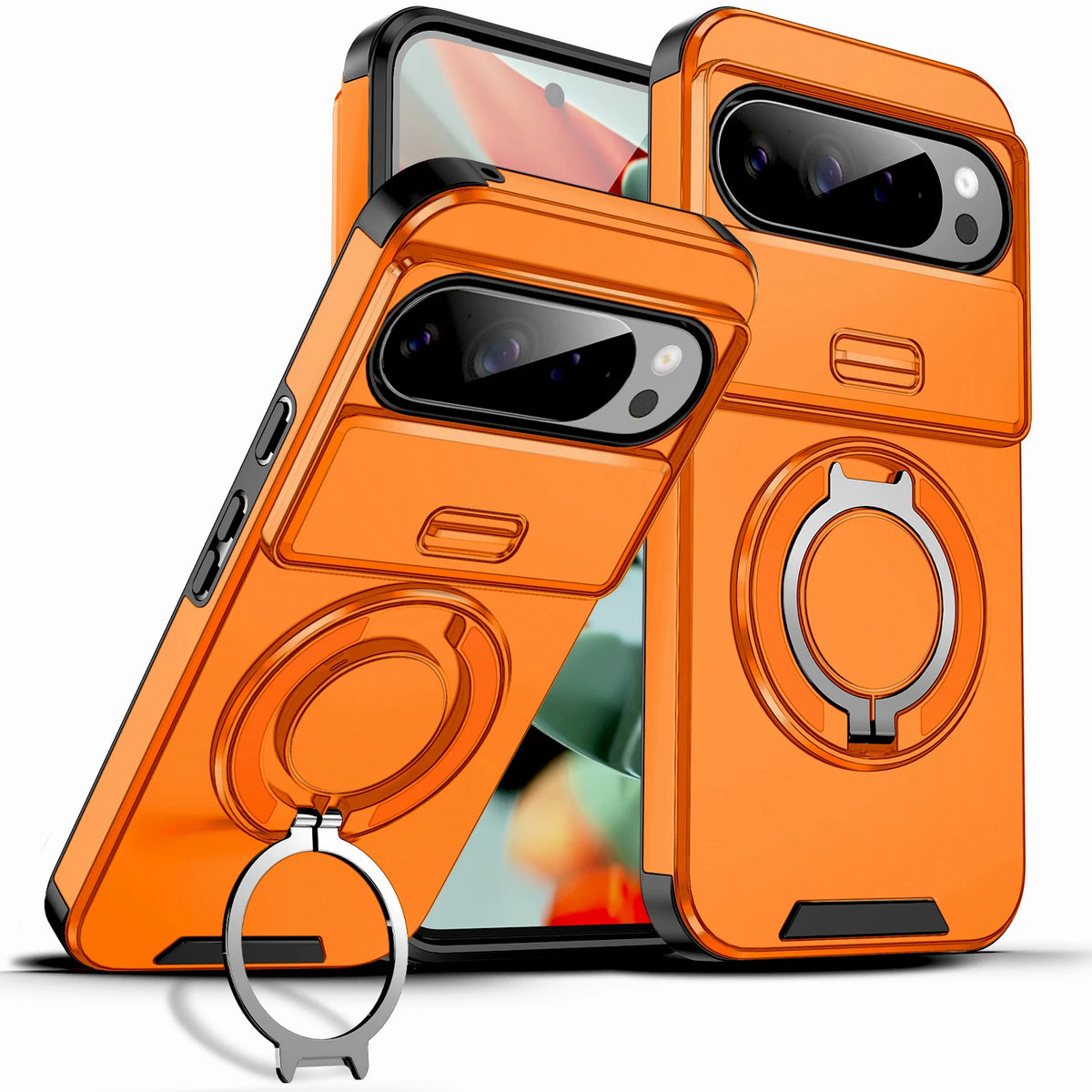 Luxury Shockproof Armor Case For Google Pixel 11 10 9 7 Pro XL 8A 9A 8Pro 11Pro Anti-fall Support Car Mount Adsorption Cover