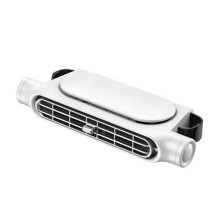 Portable Car Seat Fan with USB Power Adjustable 3-Speed Turbine Headrest and Backrest Cooling Fan Leafless Design Amagi