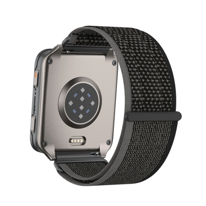 For Garmin Venu X1 Watch Strap Nylon Two-Section Wristband Smart Breathable Metal Mid-Ring Loop Replacement Watch Strap