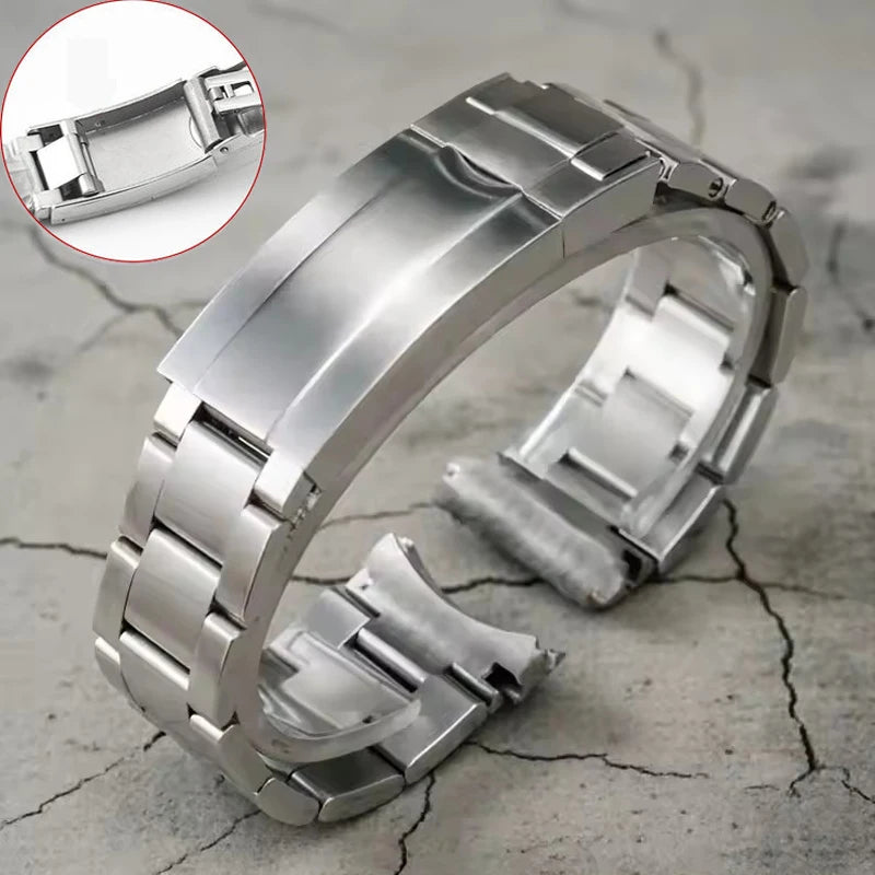 20mm 21mm 904L Stainless Steel Watch Band for Rolex SUBMARINER DAYTONA SUP GMT Men's Oyster Watch Bracelet Metal Strap