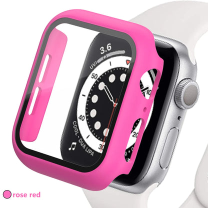 Tempered Glass+Cover for Apple Watch Case Ultra Accessories SE 3 4 5 6 7 8 Iwatch Screen Protector Case 49mm 45mm 41mm 44mm 40mm