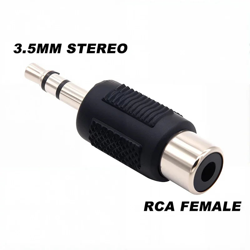 5Pcs 6.5/6.35mm Mono Stereo Audio Adapter TS Interconnect 1/8" 1/4" Male Plug to RCA Female Jack Connector Converter Speaker