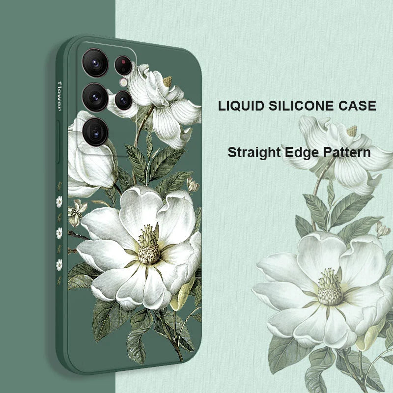 Wild Flowers Phone Case For Samsung Galaxy S25 S24 S23 S22 S21 S20 Ultra Plus FE S10 S9 S10E Note 20 ultra 10 9 Plus Cover