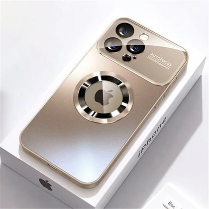 Luxury Titanium Metallic Color Matte Magnetic Case for iPhone 17 16 Pro Max 15 14 Plus 13 12 For Magsafe Wireless Charge Cover