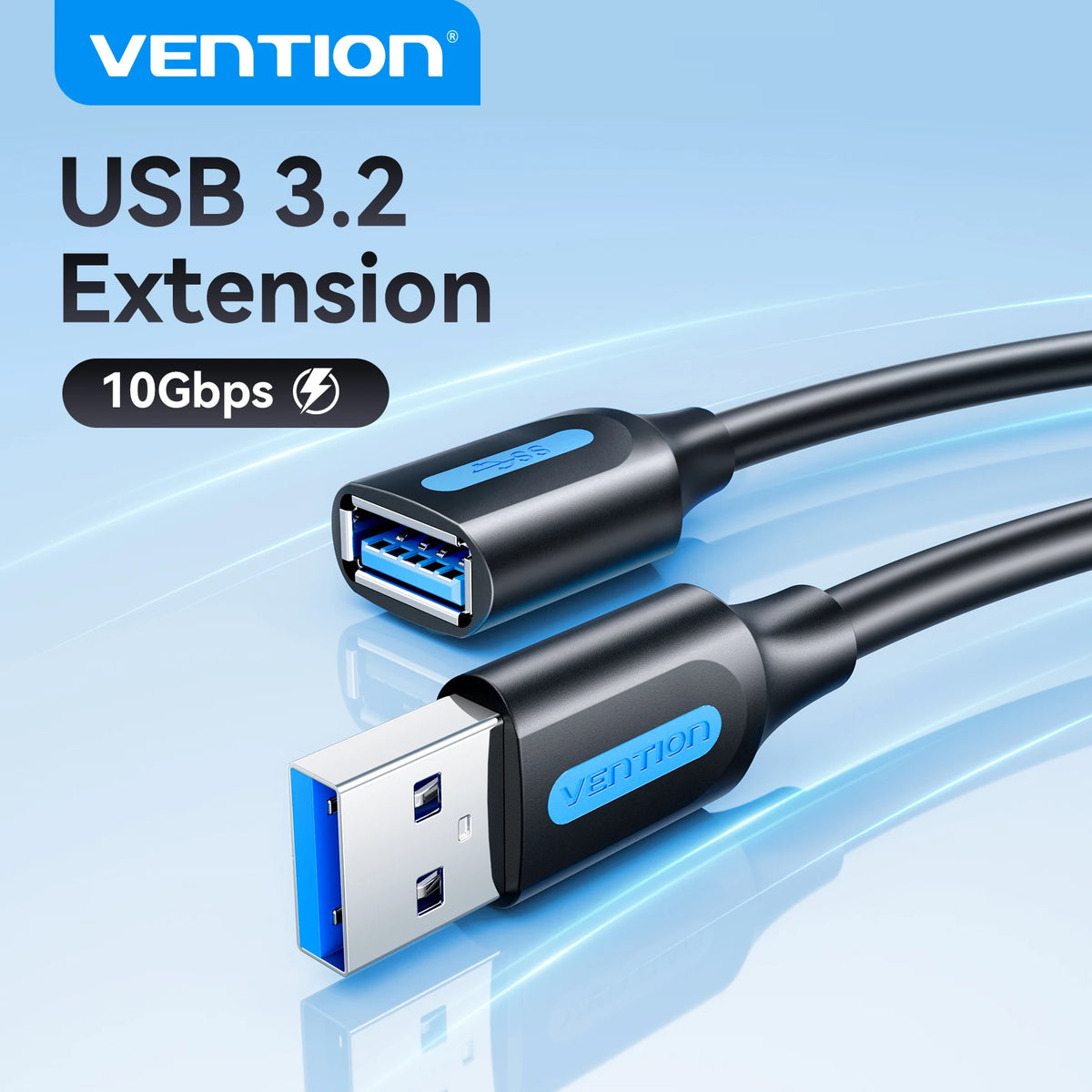 Vention USB 3.2 Extension Cable 10Gbps Data Cord for PC TV USB Drive Xbox One SSD Fast Speed Male to Female USB Extender Cable