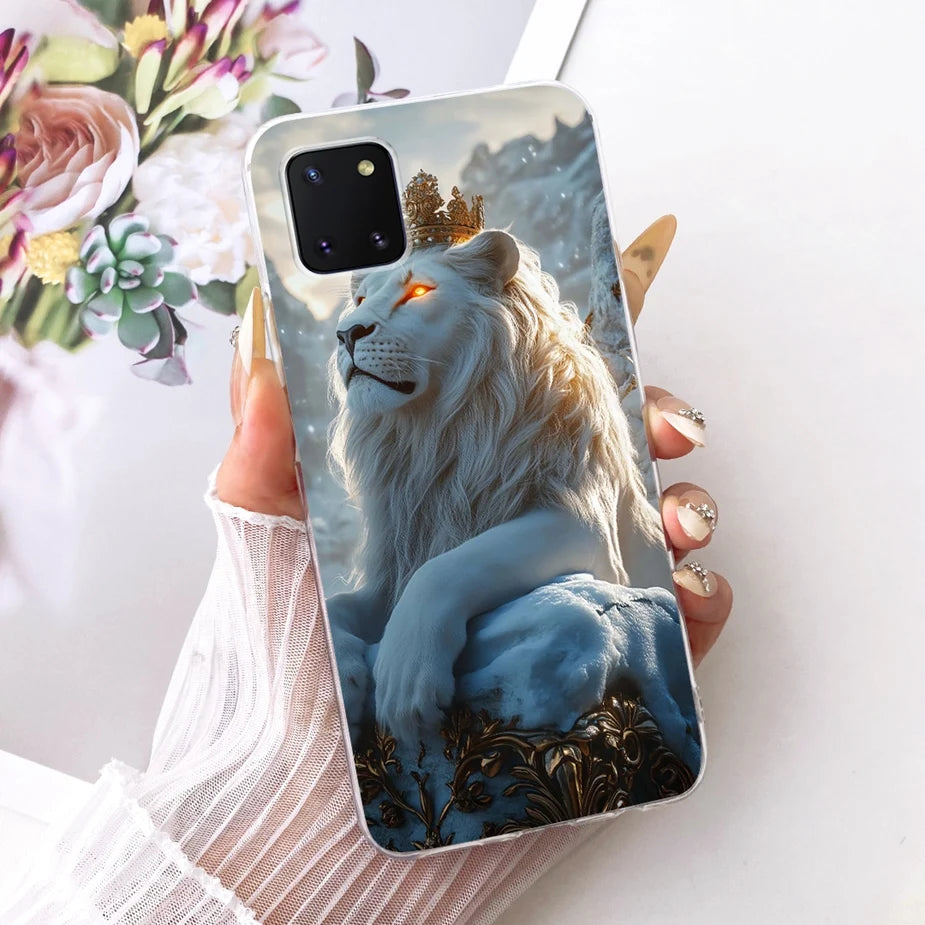 For Samsung Galaxy Note 10 Lite Case SM-N770F Luxury Flowers Painted Cover Soft Silicone Case For Samsung S10 Lite SM-G770F Bags