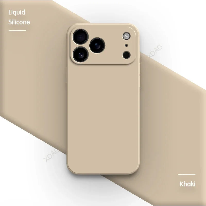 Dual Layer Mobile Cases for IPhone 17 Pro Max Air 17Pro 17Max 5G Shockproof Soft Liquid Silicone Phone Cover Housing Accessories