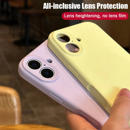 Luxury Original Lens Protection Soft Case for iPhone 17 16 15 14 13 12 11 Pro Max 15 14 Plus 16 17e Shockproof Cover Accessories