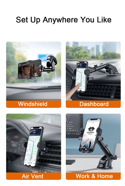 Sucker Car Phone Holder Mount Stand GPS Telefon Mobile Cell Support For iPhone 14 15 PRO Xiaomi Samsung
