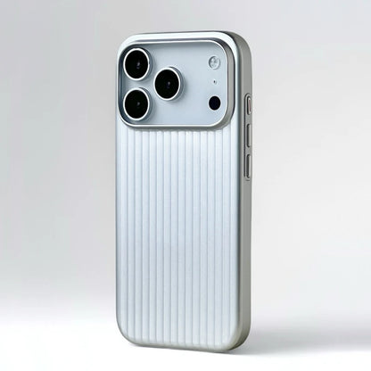 Fashion Plating 3D Luggage Stripes for Magsafe Phone Case for IPhone 17 16 15 14 Pro Max Shockproof Wireless Charge Matte Cover