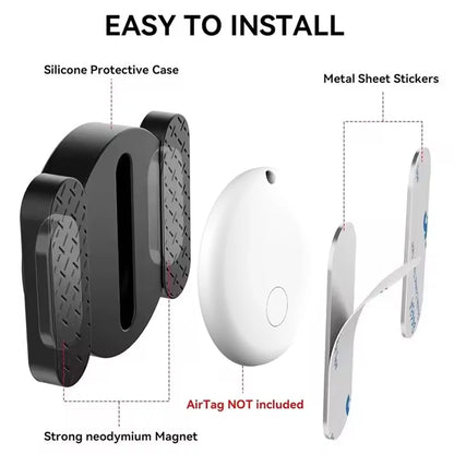 1-4PCS Mini GPS Locator Android Anti-Lost Alarm Google Find Hub Wallet Key Smart Tag with Strong Magnetic Suction Silicone Shell