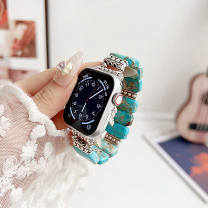 Elastic Force Stone Bracelet for Apple Watch Band for Women Series Ultra 10/9/8/7/6/ 40mm 41mm 42mm 44mm 45mm 46mm 49mm Strap
