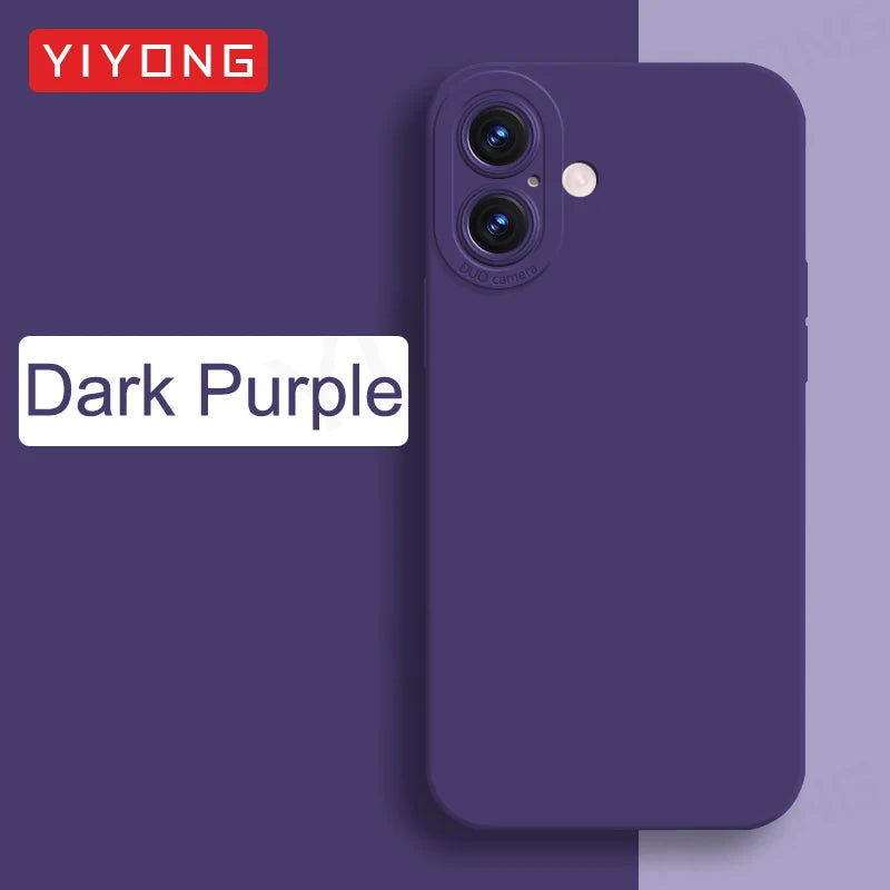 For iPhone16 YIYONG Silky Liquid Silicone Soft Cover For iPhone 16 15 14 12 13 Pro Max iPhone15 Plus iPhone13 Mini SE Phone Case