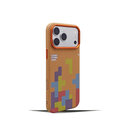Carbon Fiber Fibre Relief Magnetic Case For iPhone 16 15 14 Pro Max 17 Magnetic Wireless Charging Alloy Lens Shockproof Cover