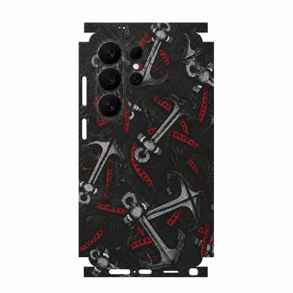 Full Wrap Faux Leather Back Skin for Samsung Galaxy S26 S25 Ultra Plus S24 S23 Anti Scratch Rear Protective Film Sticker