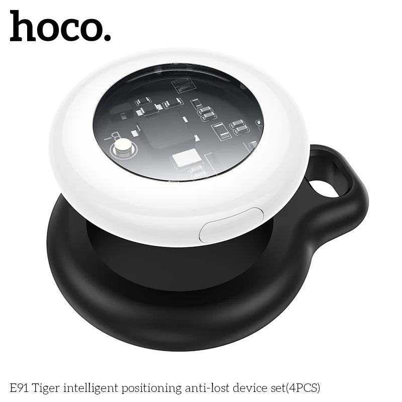 HOCO 4 Piece Anti-lost Tracker for Apple Airtag Replacemen IOS Find My Bluetooth GPS Tracker For Luggage Key Finder with Case