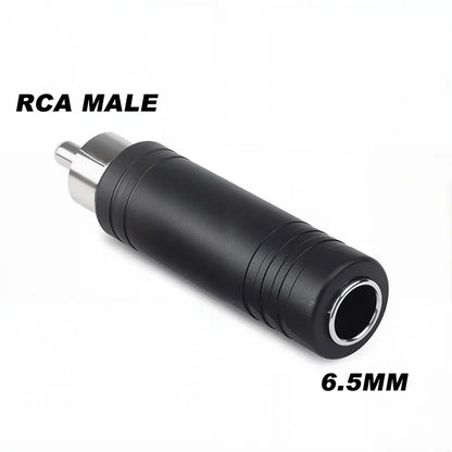 5Pcs 6.5/6.35mm Mono Stereo Audio Adapter TS Interconnect 1/8" 1/4" Male Plug to RCA Female Jack Connector Converter Speaker