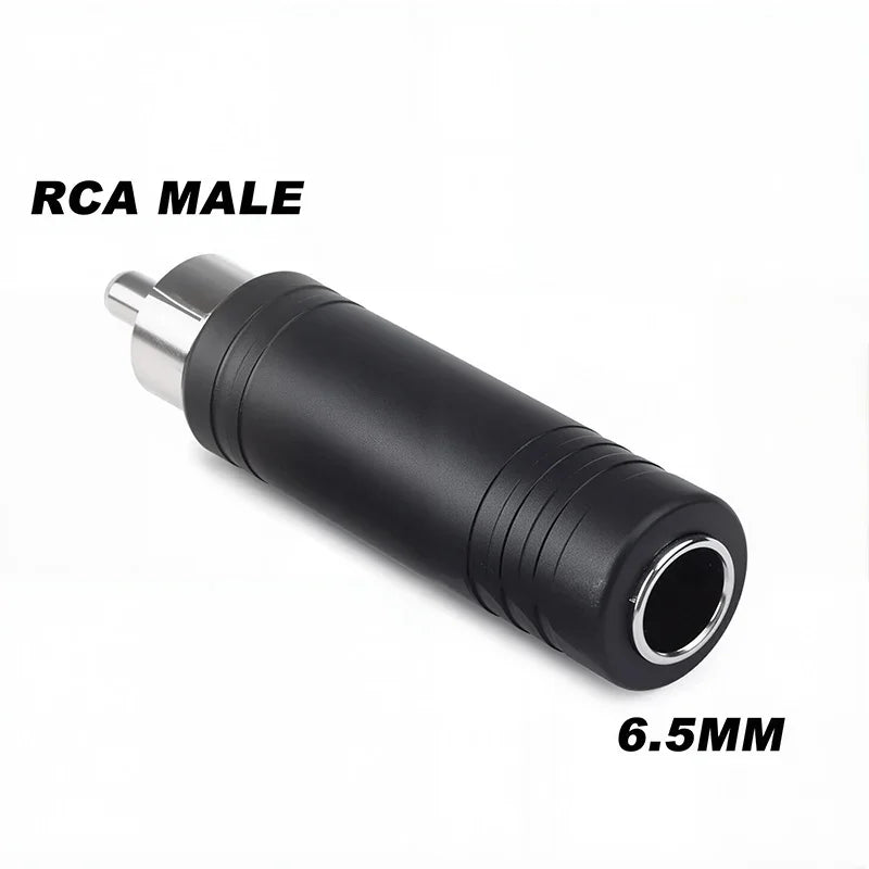 5Pcs 6.5/6.35mm Mono Stereo Audio Adapter TS Interconnect 1/8" 1/4" Male Plug to RCA Female Jack Connector Converter Speaker