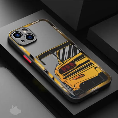 Cool Car Cover Phone Case for iPhone 11 12 Mini 13 14 16 15 Pro 15 16 Pro Max Matte Hard Shell