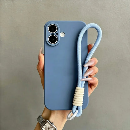 Case For Google Pixel 10 Pro Rope Lanyard Strap Phone Case For Google Pixel 10A 9 9A 9 10 Pro XL 7 7A 8 8A Soft Silicone Cover