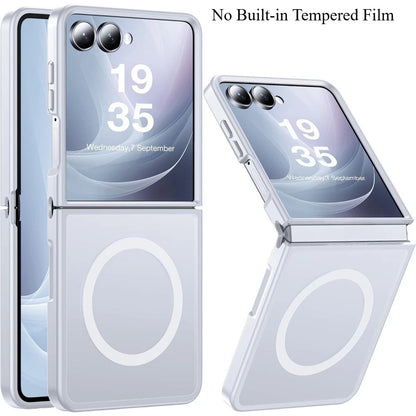 Magnetic Wireless Charging Mobile Phone Case for Samsung Galaxy Z Flip 8 7 FE 6 Cover Slim Rugged Translucent Cover with Magnet