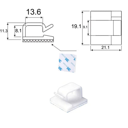 10Pcs Car Interior Auto Fastener Cable Organizer USB Winder Desktop Tidy Clips Management Wire Holder for Mouse Cord Accessories