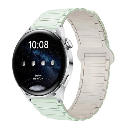 18mm 20mm 22mm Magnetic Loop Band for Samsung Galaxy Watch 7/6/5 Pro/4/Classic Silicone Link Bracelet Huawei GT 2-2e 3-4 Strap