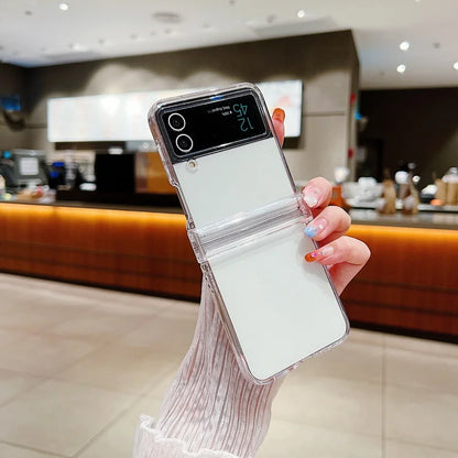For Samsung Galaxy Z Filp8 Flip7 FE Filp6 Filp5 Case Transparent Fold ShockProof PC Cover For Samsung Galaxy Z Filp 3 4 5 6 7 8