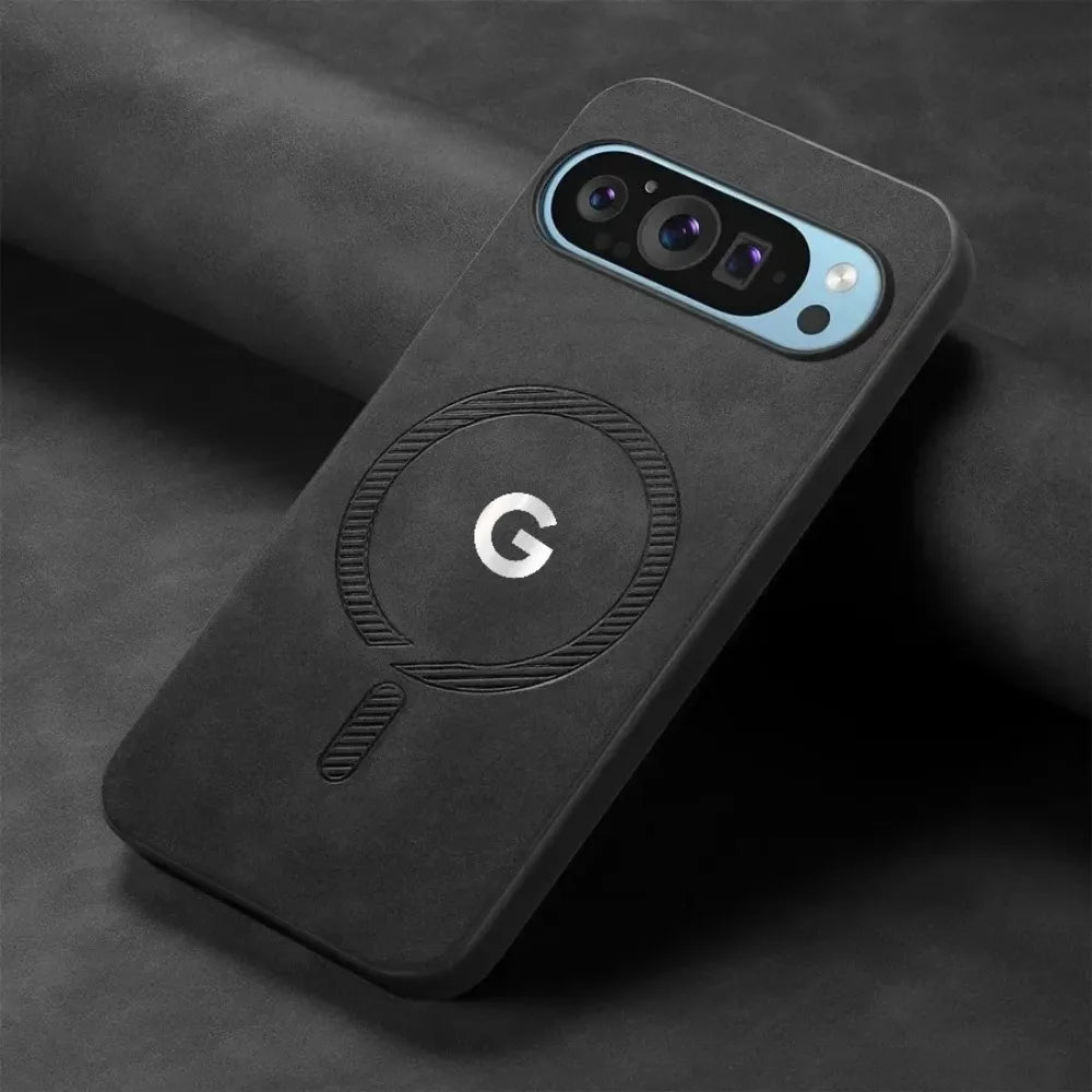 Fashion Skin-friendly PU Leather Slim Case For Google Pixel 11 10 9 Pro XL 8 7 9A 8A Magnetic Charge Full-Pack Shockproof Cover
