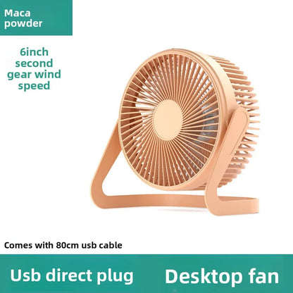5 6 8 Inch USB Powered Mini Desktop Fan Strong Wind Quiet Portable Table Cooling Fan For Office Bedroom Dorm Student Home Use
