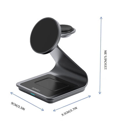 Bonola Magnetic 3 in 1 Wireless Charger Station for Samsung S24 Ultra/S25/26 Fast Charging Stand for Galaxy Watch 8/7/6/Earbuds