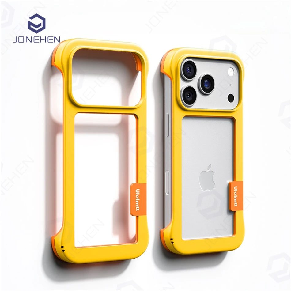Candy Color TPU Bumper 17pro Case Silicone Shockproof Frame Case For iPhone 12 13 Mini Air 14 15 16 17 18 Pro Max No Back Cover