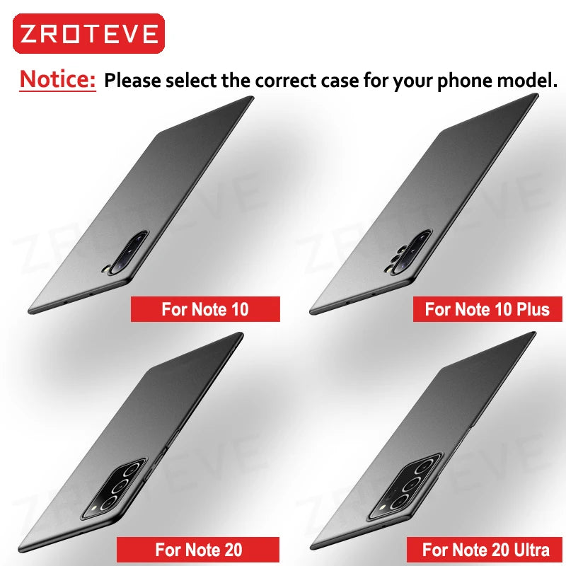 Note20 Ultra Case Zroteve Slim Hard PC Matte Cover For Samsung Galaxy Note 20 9 10 S10 E S20 S21 FE S22 S23 S24 S25 Plus Cases