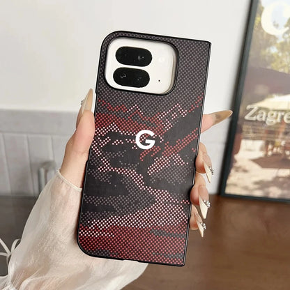 Kevlar Painted Carbon Fiber Texture Case for Official Google Pixel 11 10 Pro Fold for Magsafe Magnetic Wireless Charging Funda